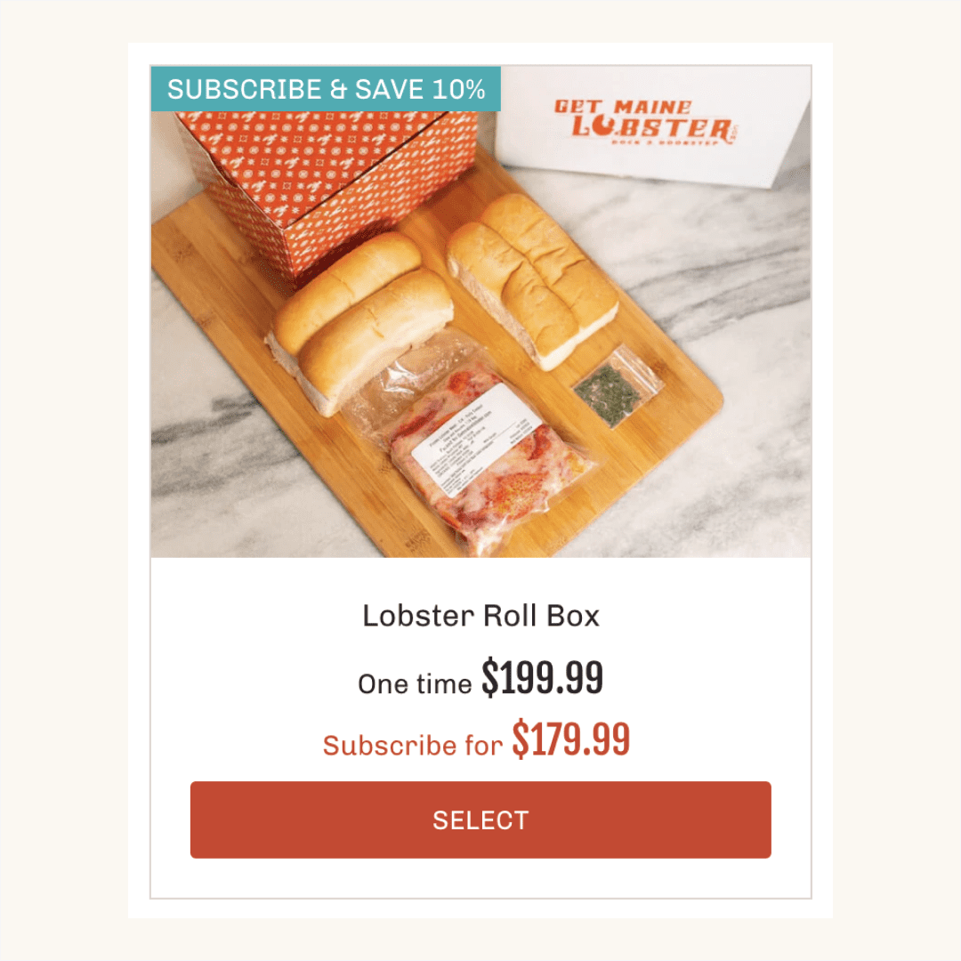 Get Maine Lobster subscription product card