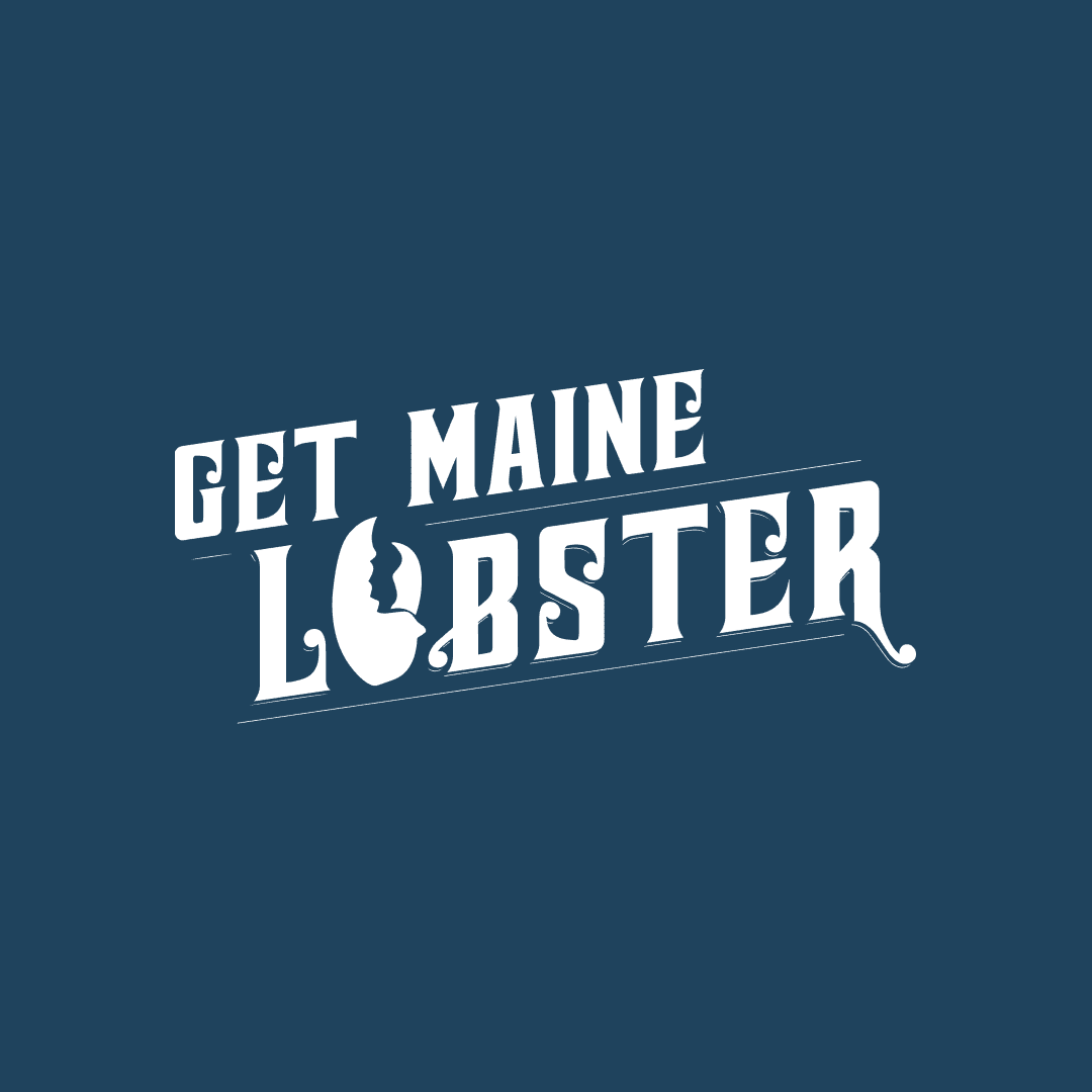 Get Maine Lobster logo white on a dark background