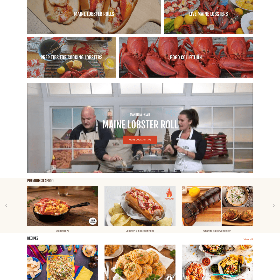 Get Maine Lobster homepage screenshot