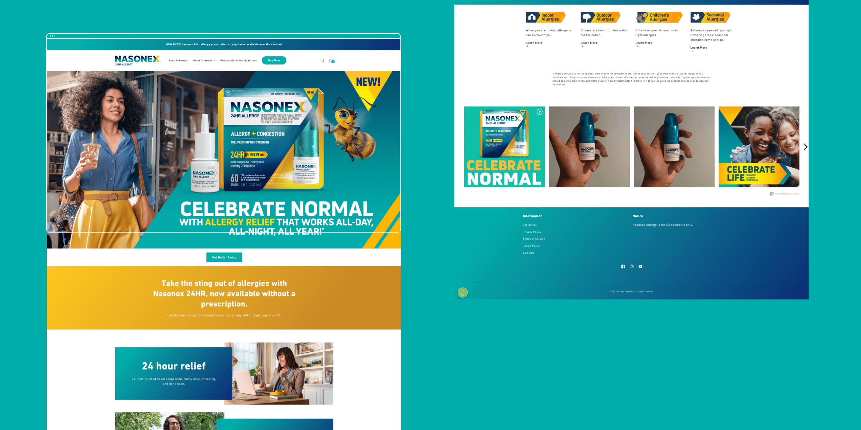Nasonex Homepage on a desktop device